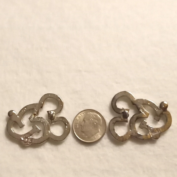 VINTAGE MICKEY WITH CRYSTALS EARRINGS - Picture 4 of 5